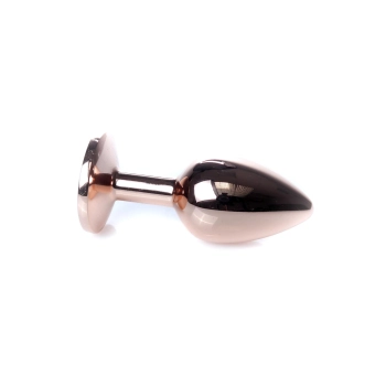 Biżuteria analna ze stali z diamentem HeavyFun Red Gold 7 cm