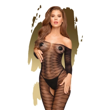 Erotyczna siatka na ciało bodystocking z dziurą xl