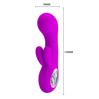 Wibrator króliczek z masażerem sex 15cm 7 trybów