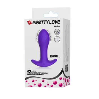 PRETTY LOVE - MORTON Anal Plug Massager 12 Functions USB