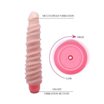 Wibrator zginany z kręgosłupem spiralny sex 19cm