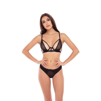 NEW IN TOWN 2 PC BRA SET BLACK, M/L