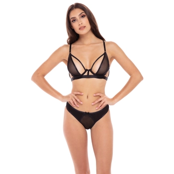 NEW IN TOWN 2 PC BRA SET BLACK, M/L