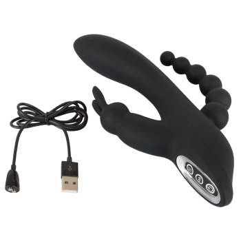 Wibrator króliczek Sweet Smile potrójny USB 20,8 cm