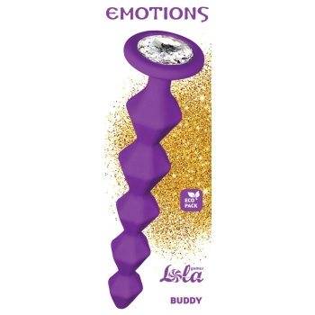 Anal bead with crystal Emotions Buddy Purple