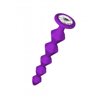 Anal bead with crystal Emotions Buddy Purple