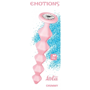 Anal bead with crystal Emotions Chummy Pink