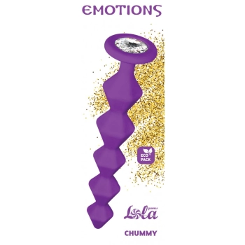 Anal bead with crystal Emotions Chummy Purple