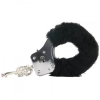 Furry cuffs, colour black, in colour box