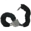 Furry cuffs, colour black, in colour box