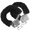 Furry cuffs, colour black, in colour box