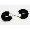 Furry cuffs, colour black, in colour box