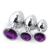 Diamond king 3-pack steel with purple stone