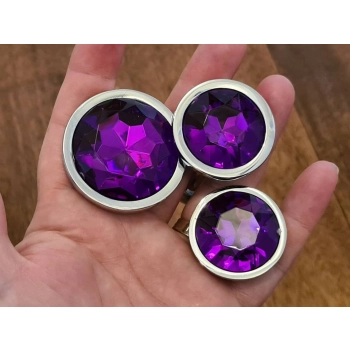 Diamond king 3-pack steel with purple stone