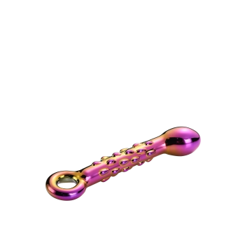 GLAMOUR GLASS RIBBED G-SPOT DILDO