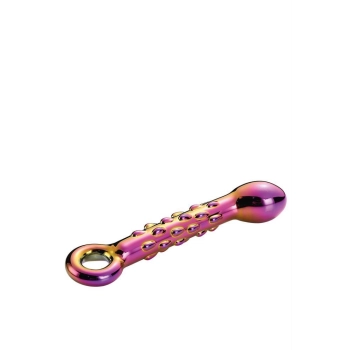 GLAMOUR GLASS RIBBED G-SPOT DILDO