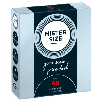 Mister Size 60mm pack of 3