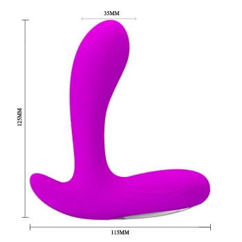 Masażer prostaty silikonowy Pretty Love Backie fioletowy USB 30 funkcji