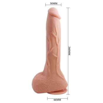Dildo realistyczne ssące zakrzywione Baile Beautiful Jack cieliste 26 cm