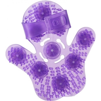 Roller Balls Massage Glove - Purple