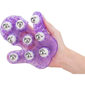 Roller Balls Massage Glove - Purple