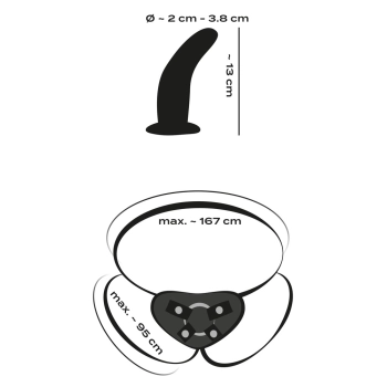 RC Vibrating Strap-On black