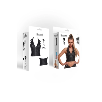 Bielizna - BRLUDMILA001 top czarny rozmiar S