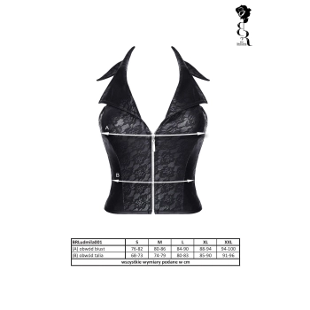 Bielizna - BRLUDMILA001 top czarny rozmiar S