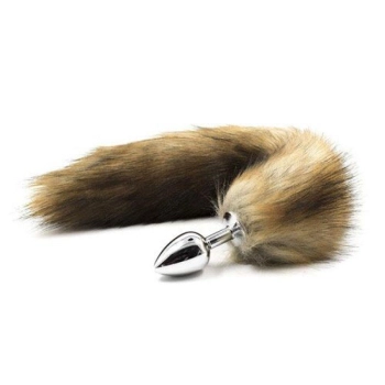 Plug anale con coda Long Fox Tail marrone