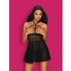 Bielizna-Nettsy babydoll i stringi czarna  S/M