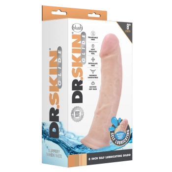 DR. SKIN 8INCH SELF LUBRICATING DILDO