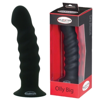 Miękki czarny penis dildo mocna przyssawka 19,7 cm