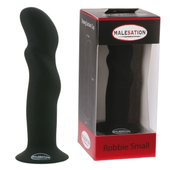 Silikonowe gładkie czarne dildo przyssawką 13,6 cm