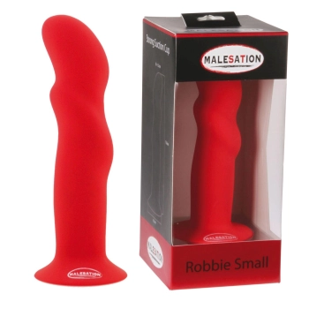 Czerwone ogniste gładkie dildo z przyssawką 13,6cm