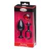 MALESATION Alu-Plug with handle & crystal large, black