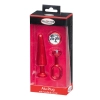 MALESATION Alu-Plug with handle & crystal medium, red