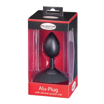 MALESATION Alu-Plug with suction cup large, black