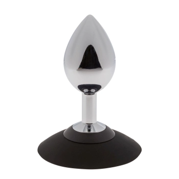 MALESATION Alu-Plug with suction cup large, chrome