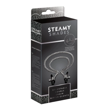 STEAMY SHADES Adjustable Double Chain Nipple Clamps