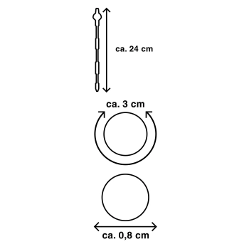 Szpila do penisa dilator metalowy stalowy bdsm 24c