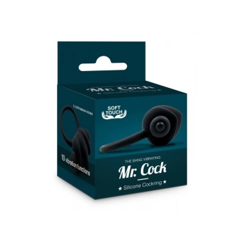 Mr. Cock the Bang Vibrating Silicone Cockring black