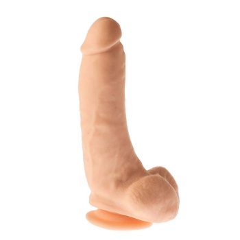 Grube żylaste cieliste dildo z przyssawką 23 cm