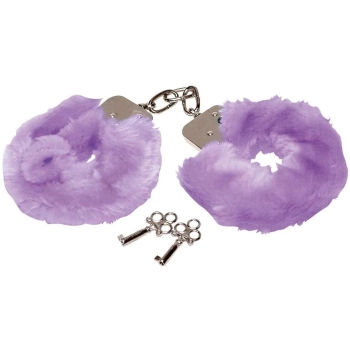 Kajdanki z miękkim futerkiem fioletowe Love Cuffs