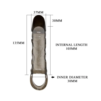Nakładka na penisa przedłużająca pogrubiająca 15cm