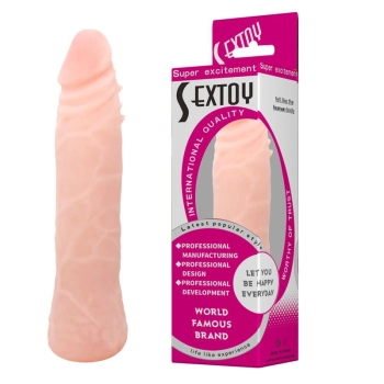 Dildo sztuczny członek wyginany realistyczny 19cm