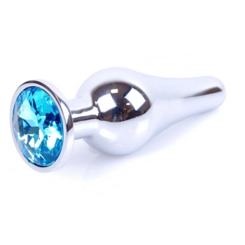 Plug - butt plug small light blue stone