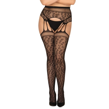 Pończochy garter stockings obsessive s817 xl/xxl