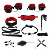 Zestaw bondage Power Escorts 10 częściowy czarny