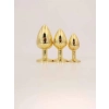 Diamond king 3 - gold plug 3 pack set pink stone