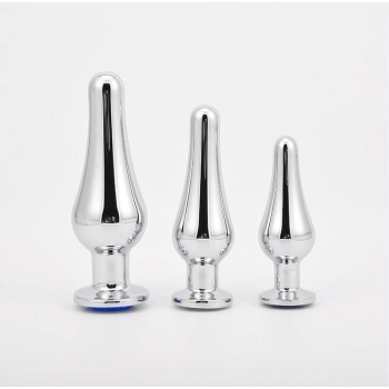 Diamond king 3 - butt plug 3 pack set white stone